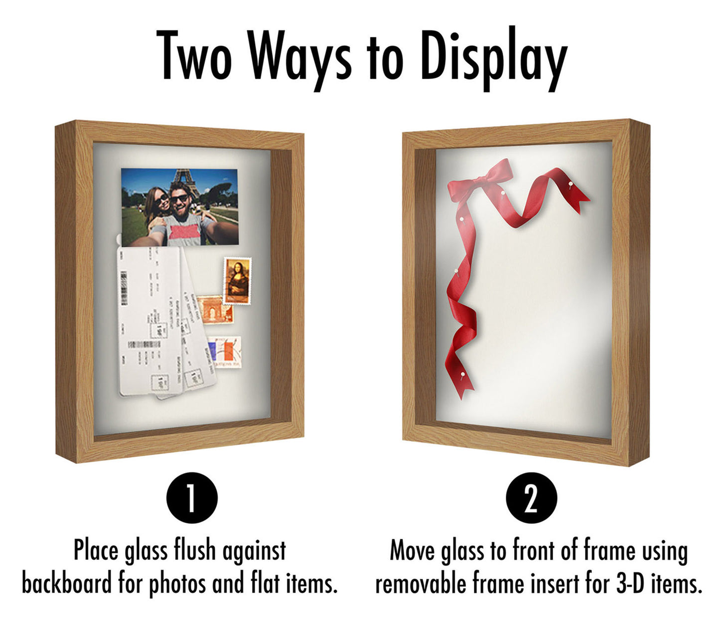 Shadow Box Frame | Shatter-Resistant Glass | Deep Display Box - Americanflat