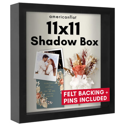 Shadow Box Frame | Shatter-Resistant Glass | Deep Display Box - Americanflat