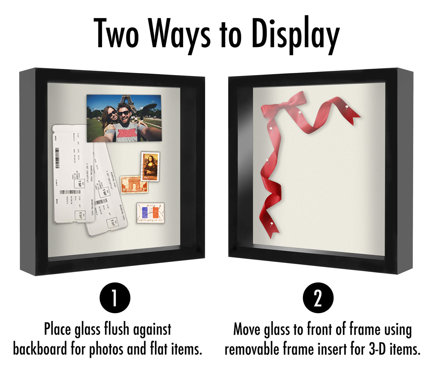 Shadow Box Frame | Shatter-Resistant Glass | Deep Display Box - Americanflat