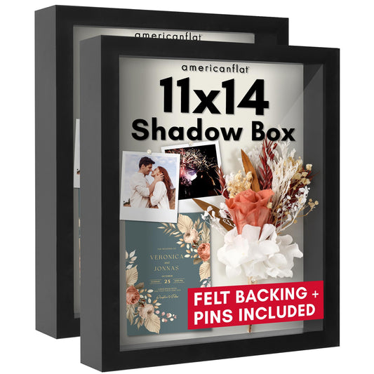 Set of 2 - Shadow Box Keepsake Frame | Silhouette Collection