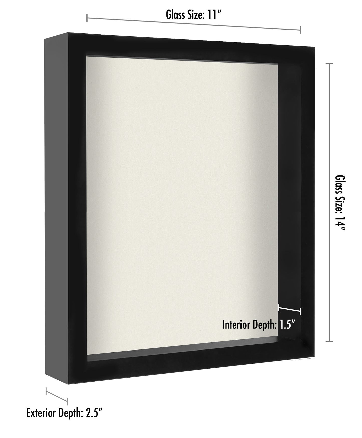 Shadow Box Frame | Shatter-Resistant Glass | Deep Display Box - Americanflat