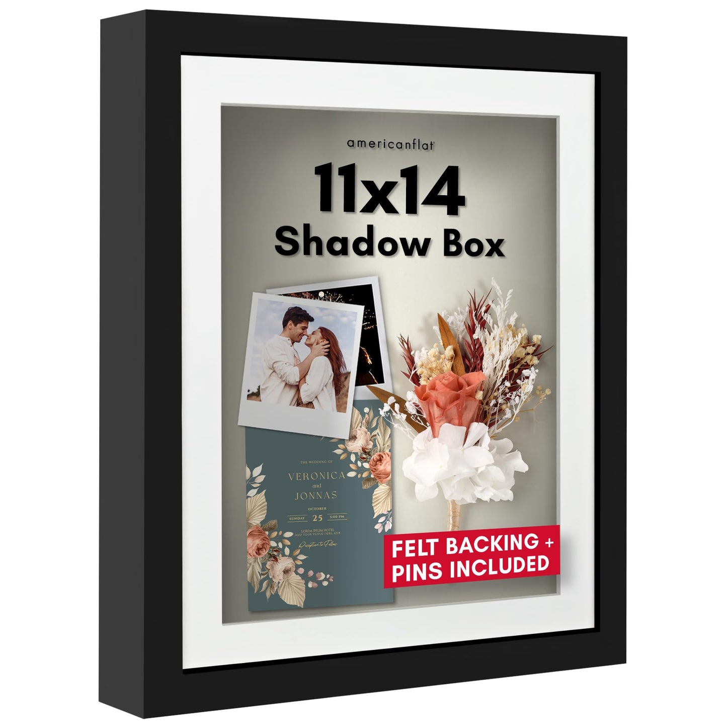 Shadow Box Keepsake Frame with Mat | Silhouette Collection