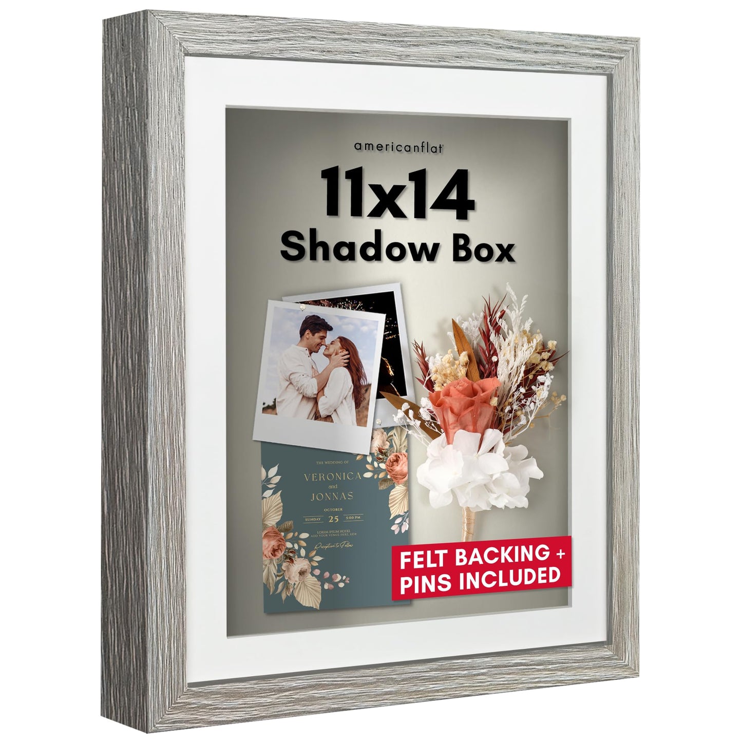 Shadow Box Keepsake Frame with Mat | Silhouette Collection
