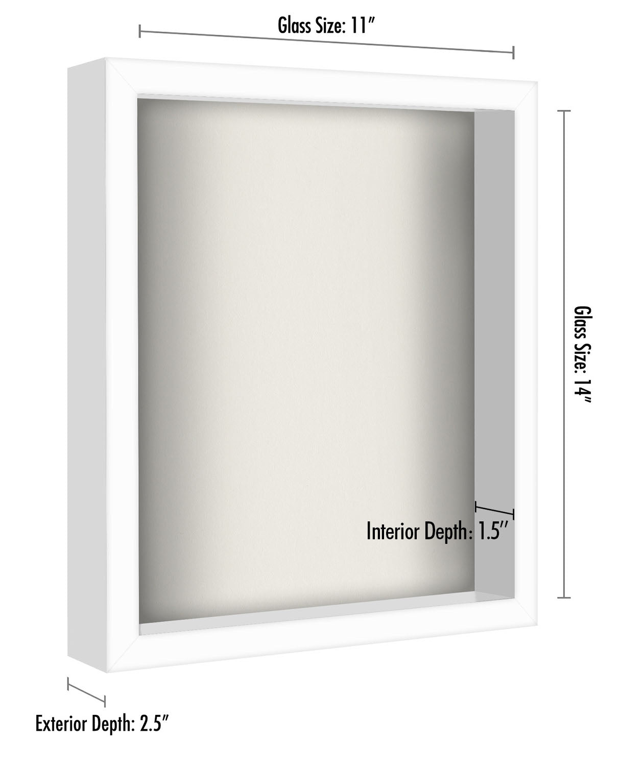 Shadow Box Frame | Shatter-Resistant Glass | Deep Display Box - Americanflat