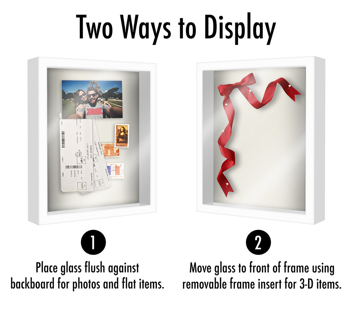 Shadow Box Frame | Shatter-Resistant Glass | Deep Display Box - Americanflat