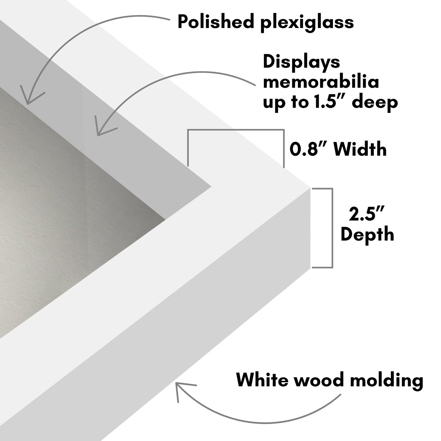Shadow Box Frame - Variety of colors and sizes