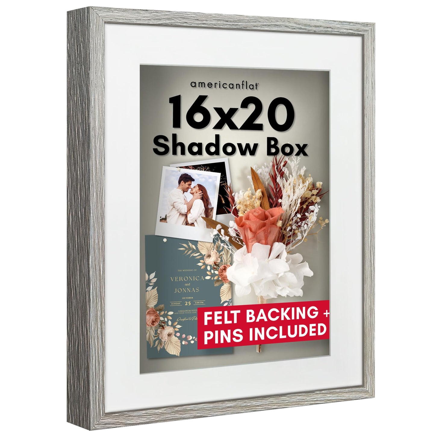 Shadow Box Keepsake Frame with Mat | Silhouette Collection