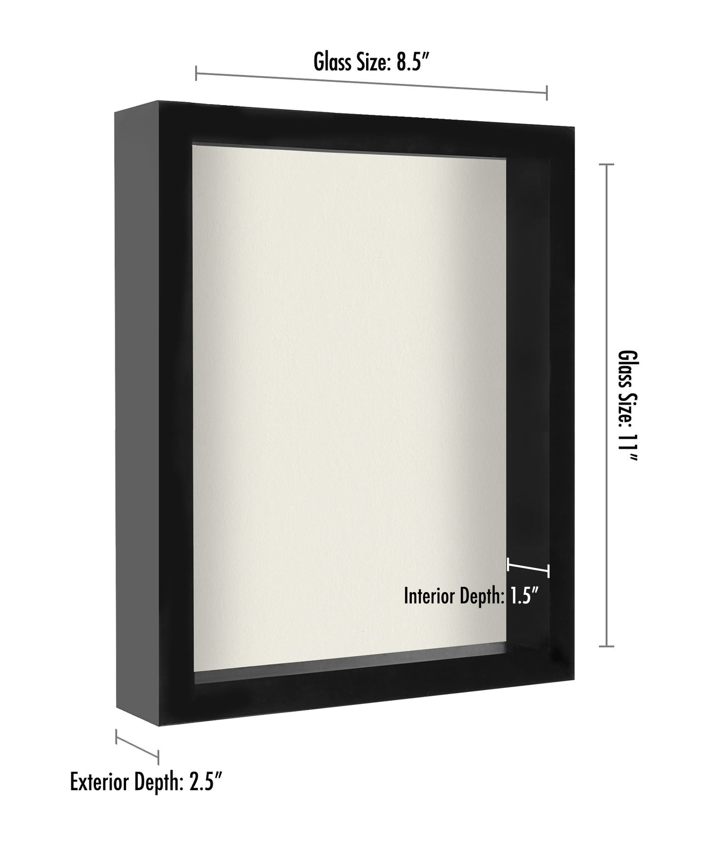Shadow Box Frame | Shatter-Resistant Glass | Deep Display Box - Americanflat