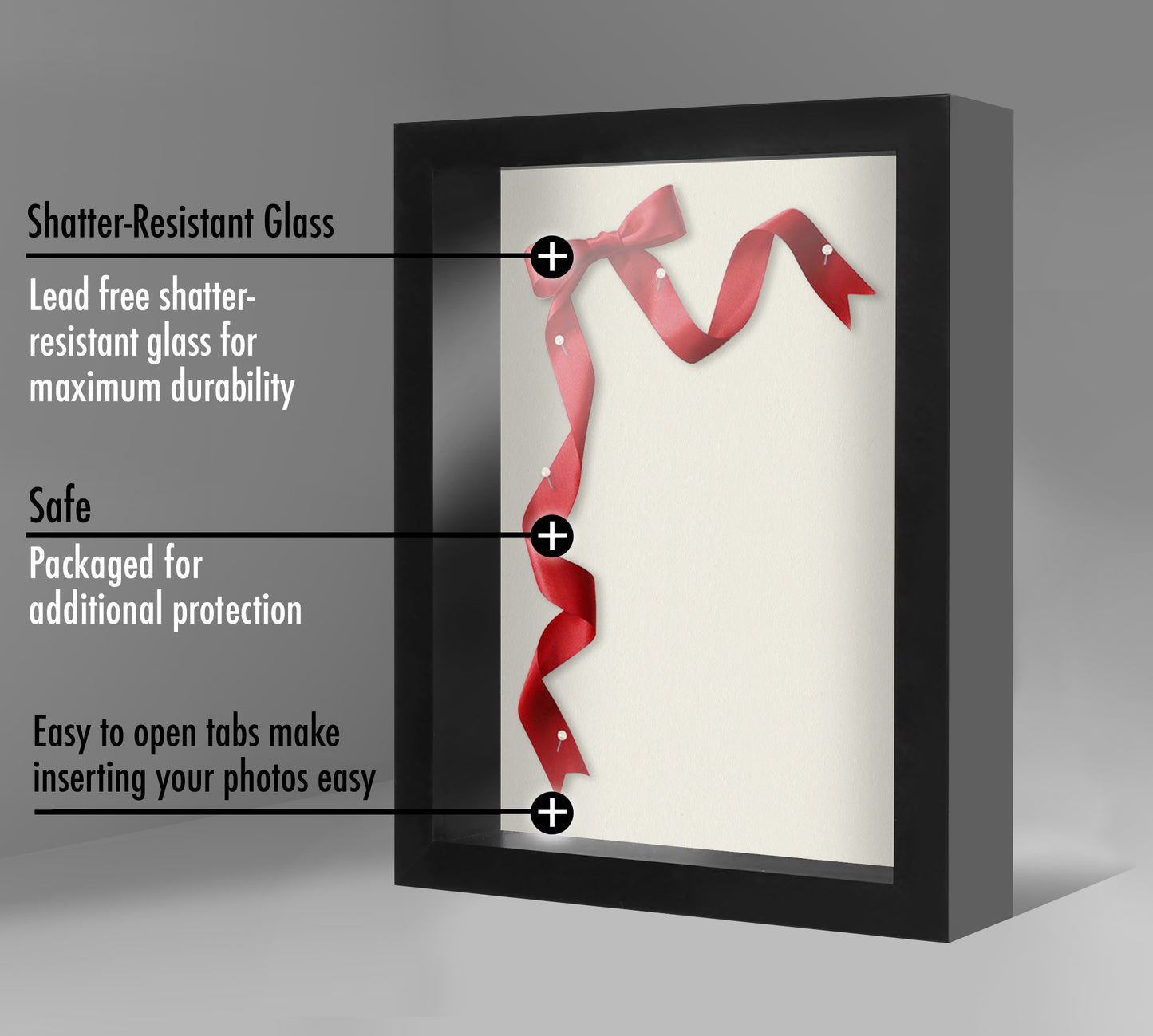 Shadow Box Frame | Shatter-Resistant Glass | Deep Display Box - Americanflat