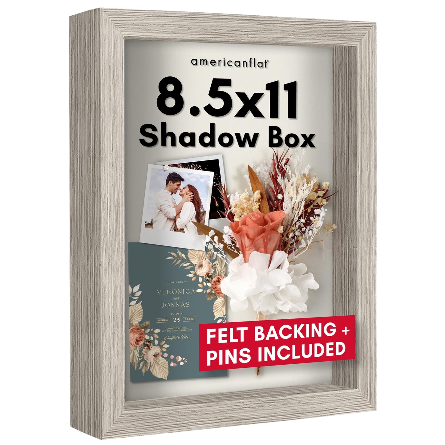 Shadow Box Keepsake Frame | Silhouette Collection | Modern Decor