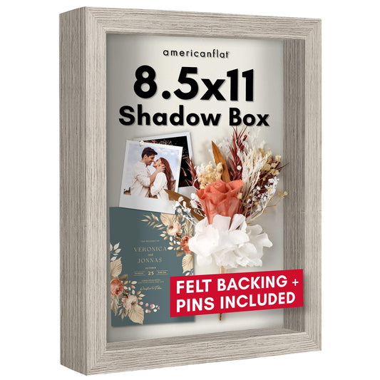 Shadow Box Keepsake Frame | Silhouette Collection | Modern Decor