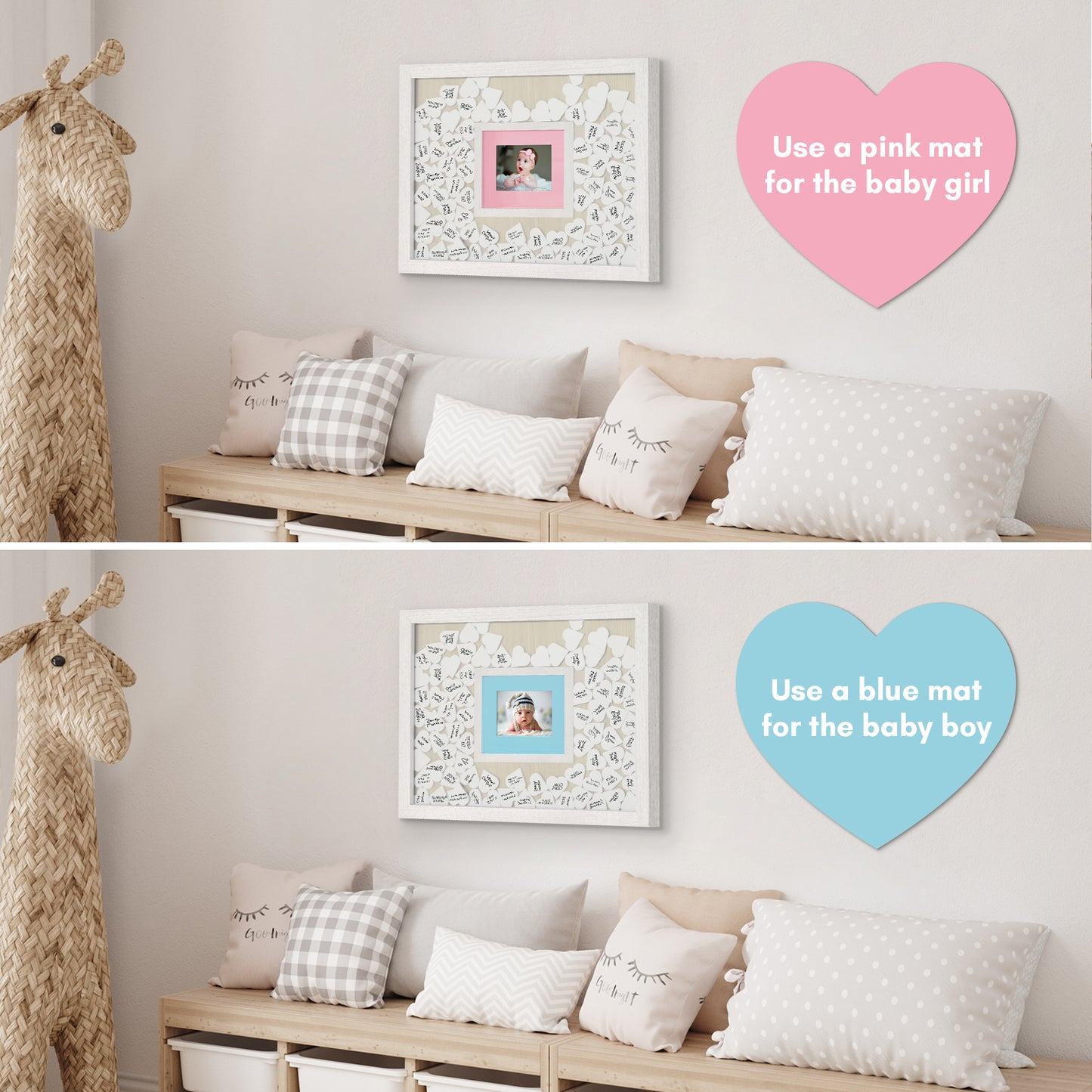 Token Shadow Box Guest Book | 12x16 | With Mat | 80 Tokens - Americanflat