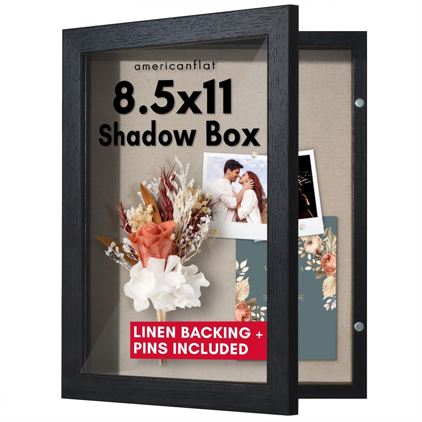 Shadow Box Keepsake Frame | Silhouette Collection | Deep Display | Modern Decor