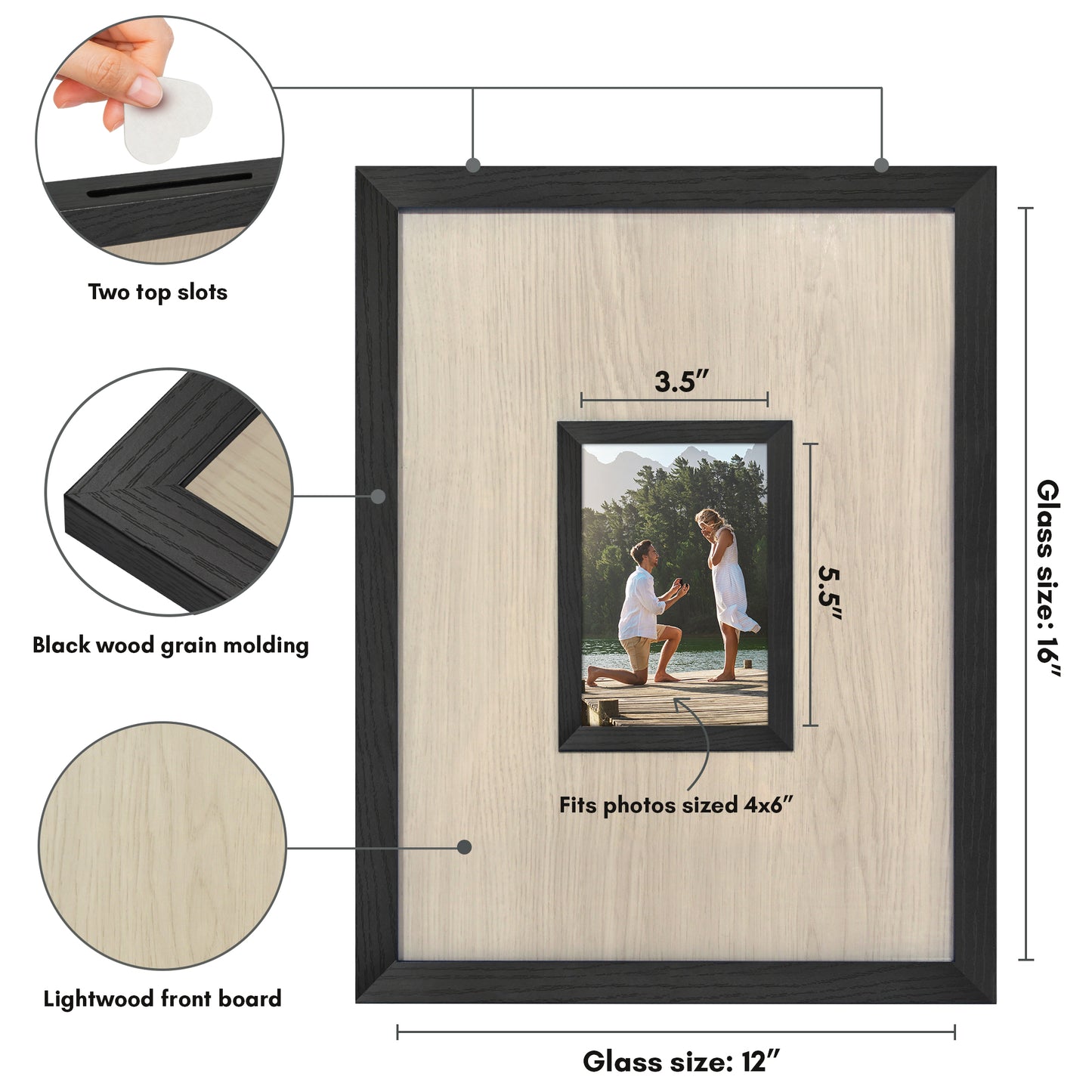 Token Shadow Box Guest Book | 12x16 | With Mat | 80 Tokens - Americanflat