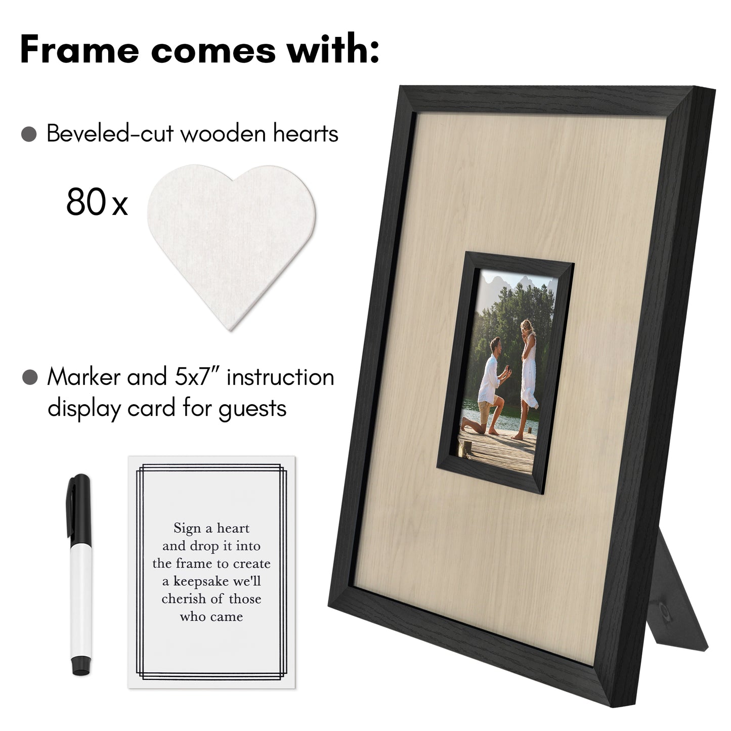 Token Shadow Box Guest Book | 12x16 | With Mat | 80 Tokens - Americanflat