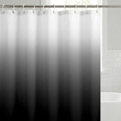 Shower Curtain 71x74, Water-Resistant, Hooks - Americanflat — 71x74 / Black Ombre