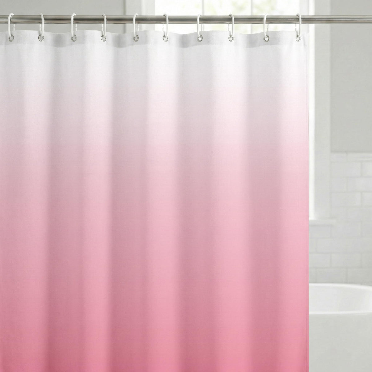 Shower Curtain 71x74, Water-Resistant, Hooks - Americanflat