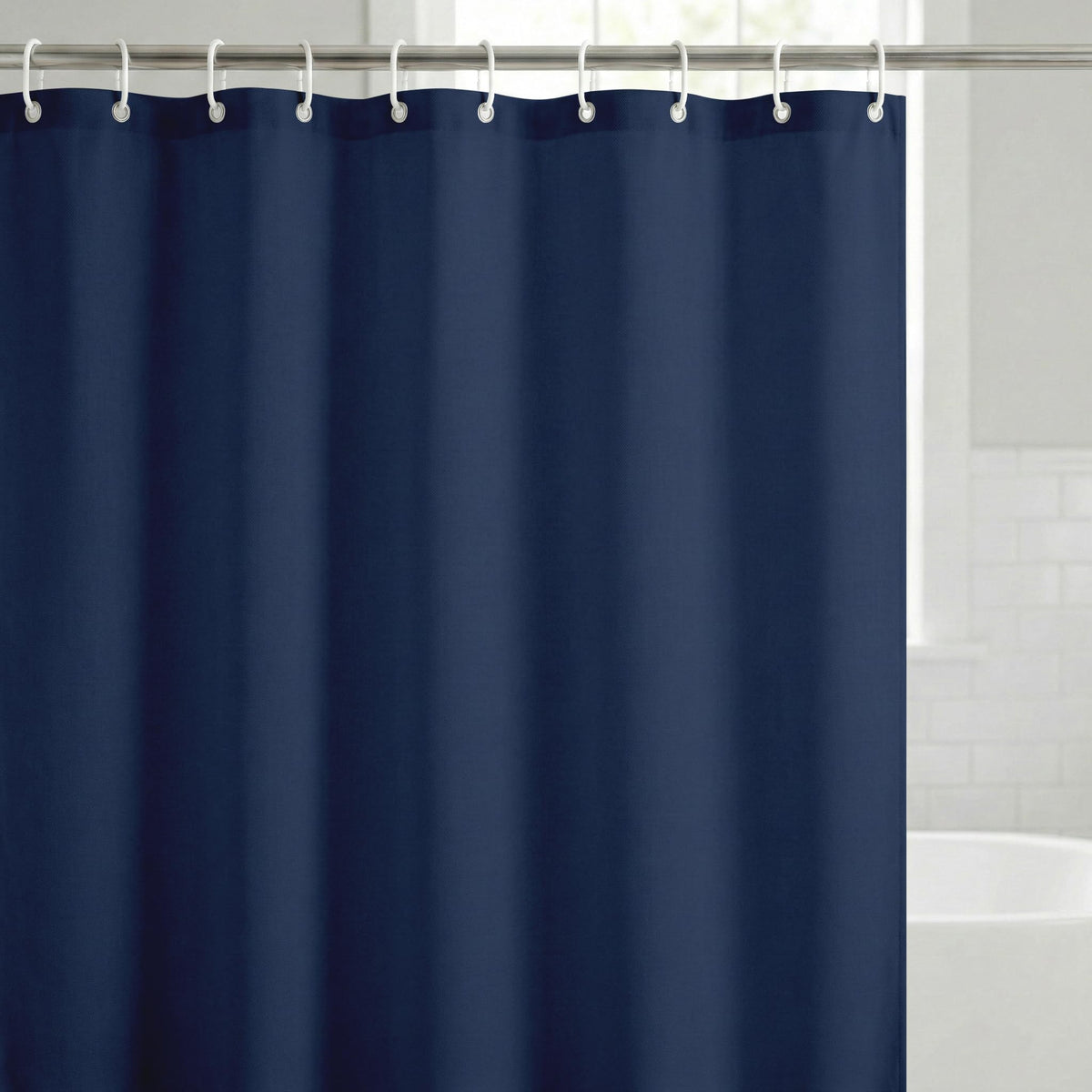 Shower Curtain 71x74, Water-Resistant, Hooks - Americanflat