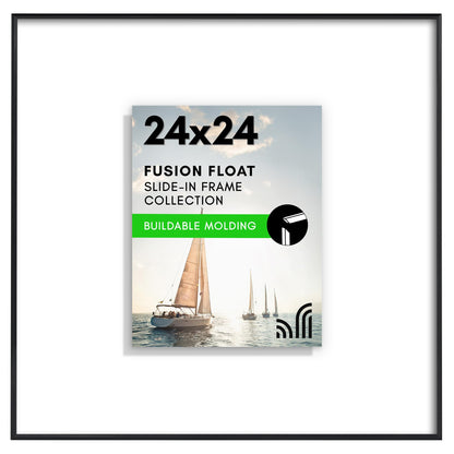 Floating Picture Frame | Slide-In Design | Shatter-Resistant Glass Front