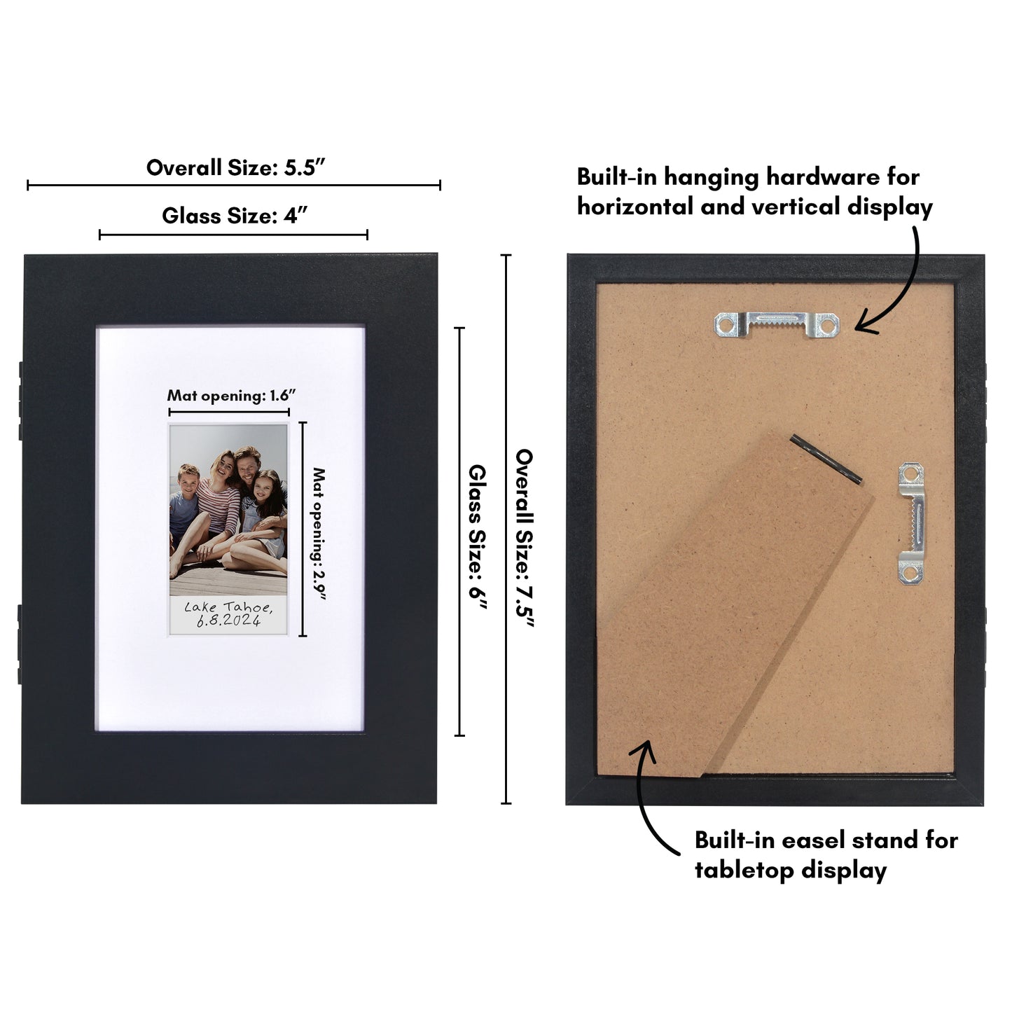 Black | Storage Photo Frame | Quick-Change Front-Loading – Americanflat
