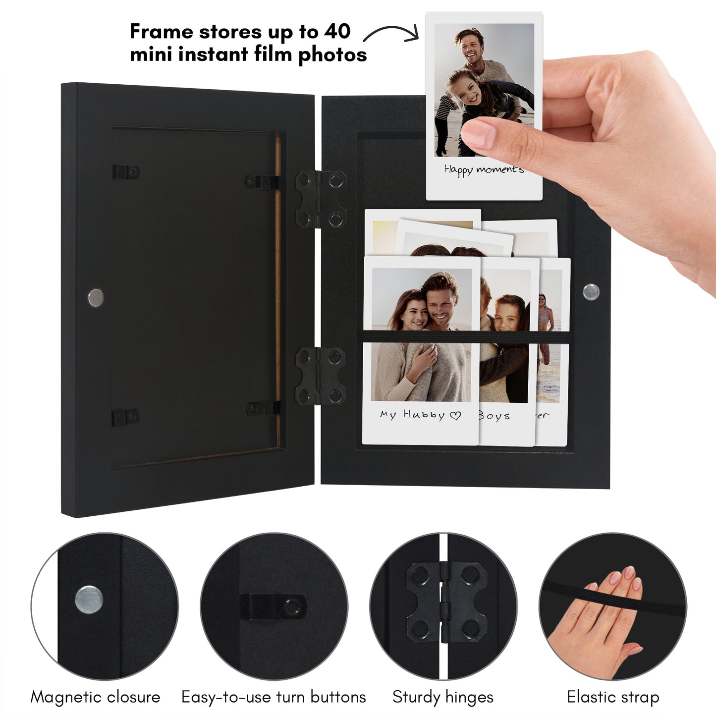 Black | Storage Photo Frame | Quick-Change Front-Loading – Americanflat