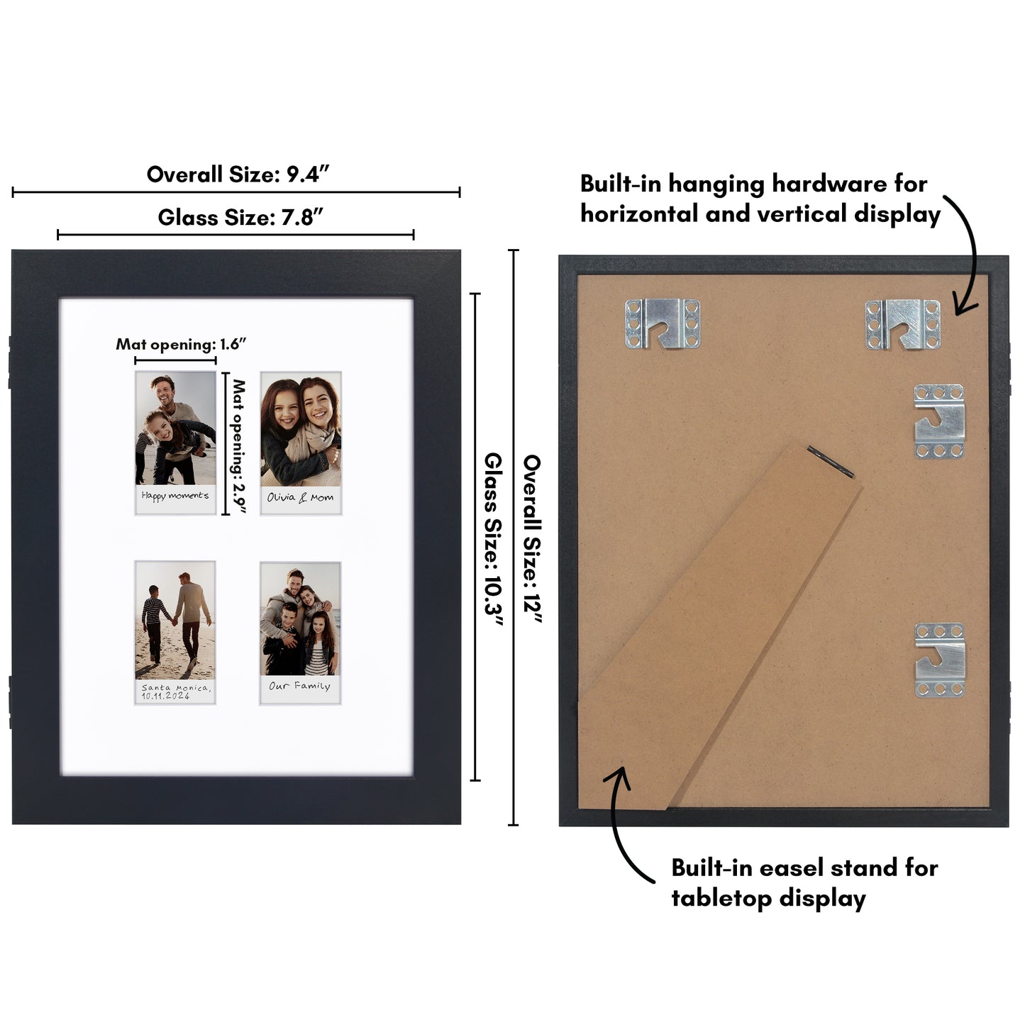 Black | Storage Photo Frame | Quick-Change Front-Loading – Americanflat