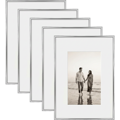 Galleria Matted Picture Frame — 8x12 / Silver / 5 Pack