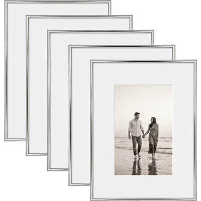 Galleria Matted Picture Frame — 12x16 / Silver / 5 Pack