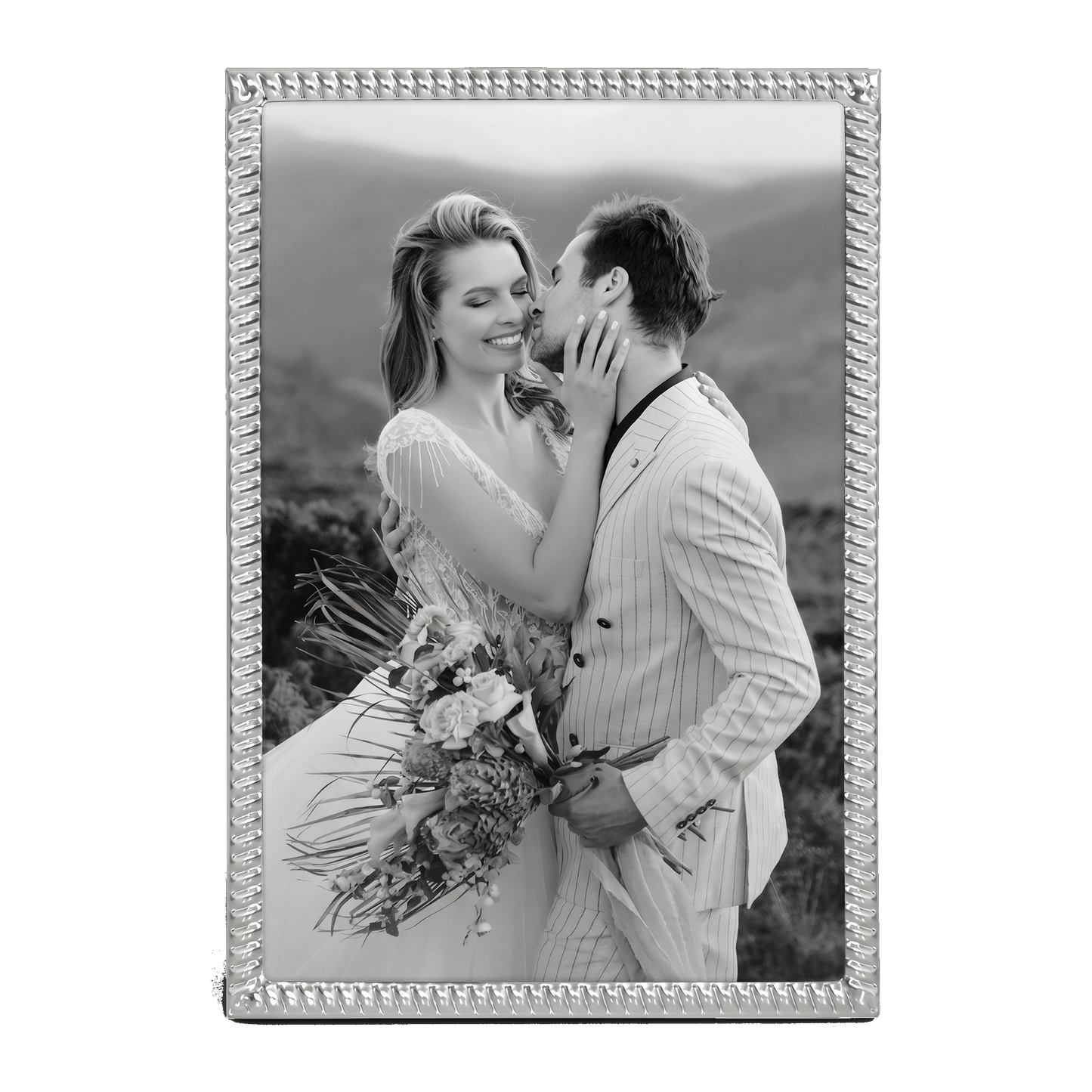 Memento Rope Unmatted Picture Frame Silver