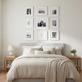 Streamline Matted Grand Gallery — White · 9 Frames