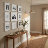 Streamline Matted Grand Gallery — White · 9 Frames