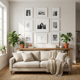 Streamline Matted Grand Gallery — White · 9 Frames