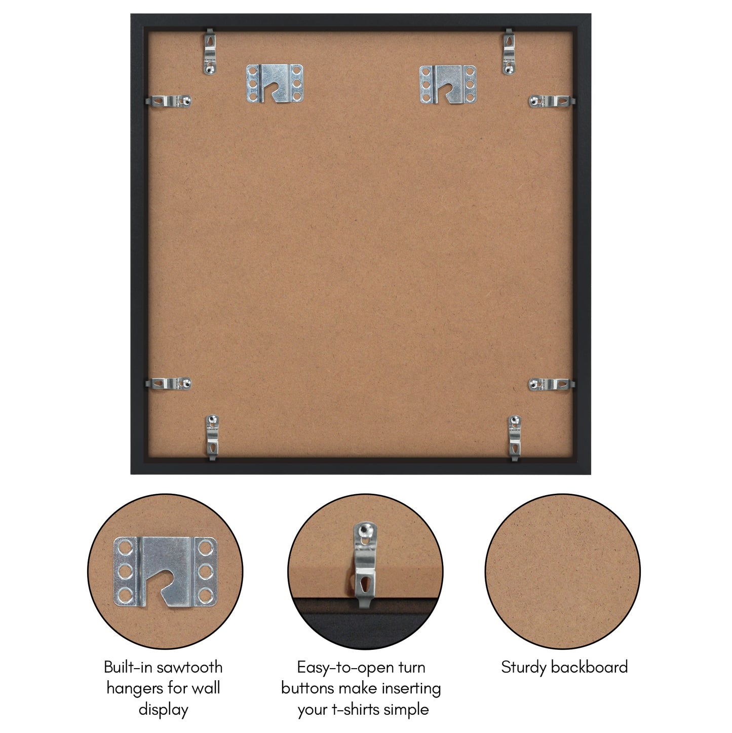 Black | T-Shirt Frame | Folding Insert Without Mat – Americanflat