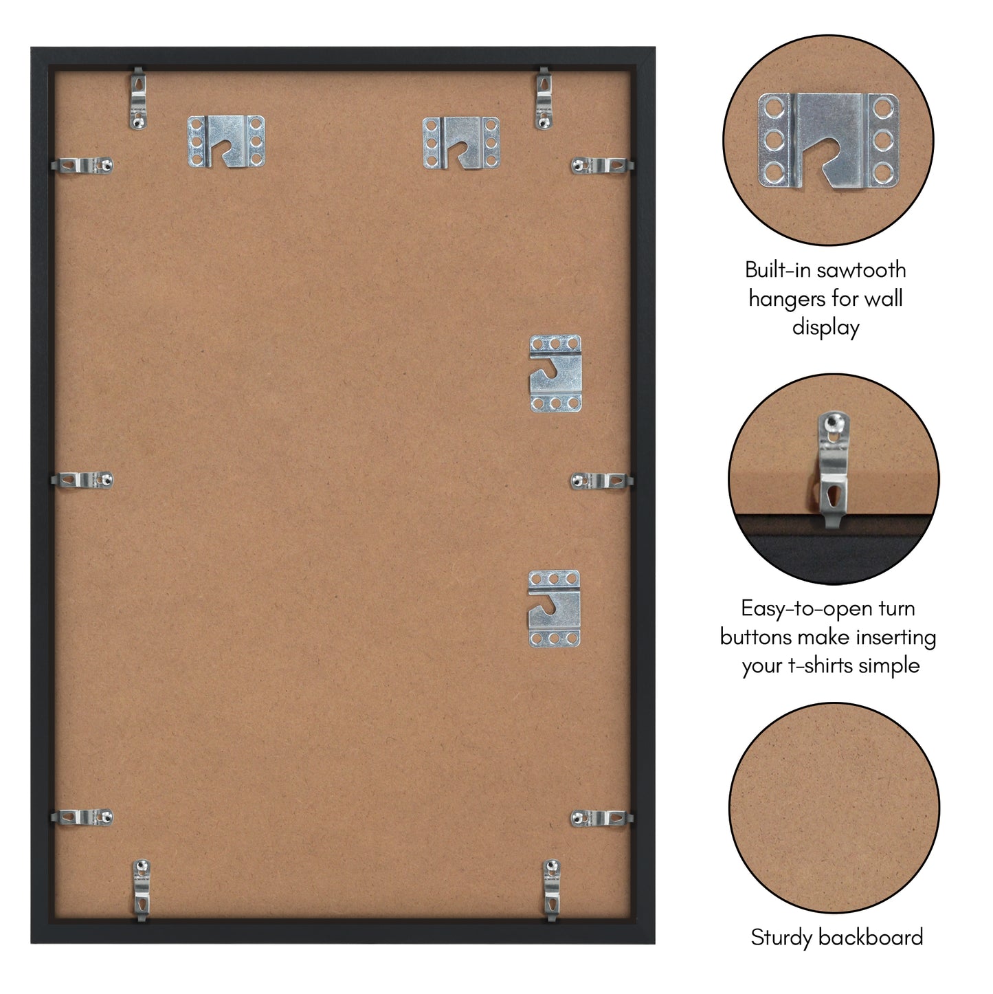 Black | T-Shirt Frame | Folding Insert Without Mat – Americanflat