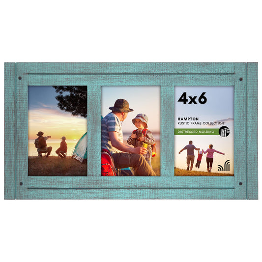 Rustic Picture Frame | Hampton Collection | Distressed Wood Molding | Modern