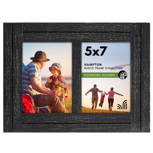 Rustic Picture Frame | Hampton Collection | Distressed Wood Molding | Modern