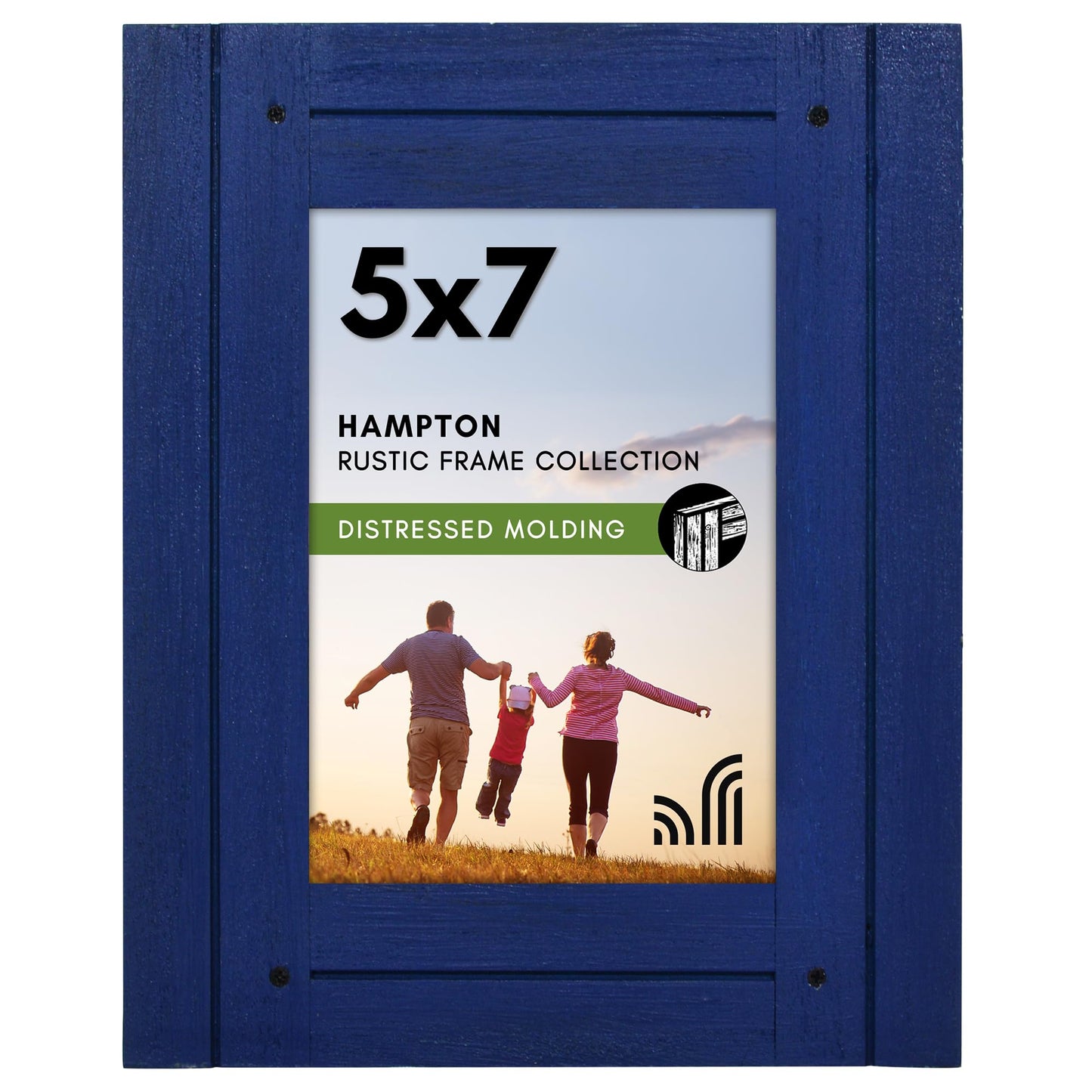 Rustic Picture Frame with Distressed Molding | Hampton Collection