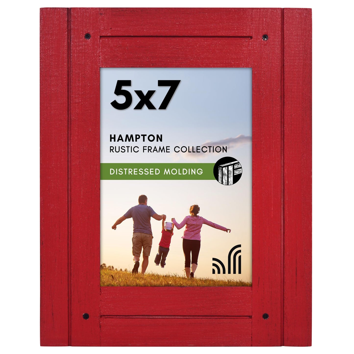 Rustic Picture Frame with Distressed Molding | Hampton Collection