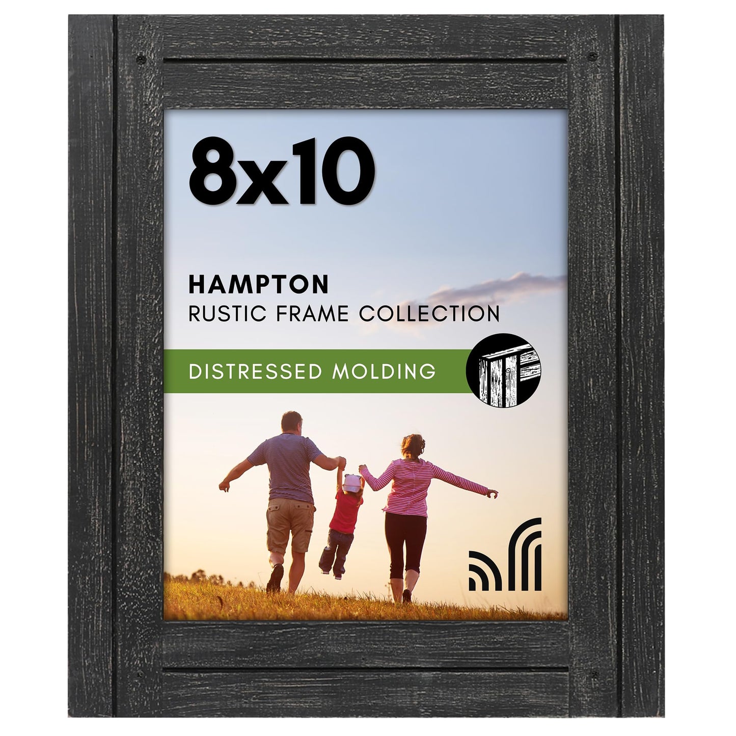Rustic Picture Frame with Distressed Molding | Hampton Collection