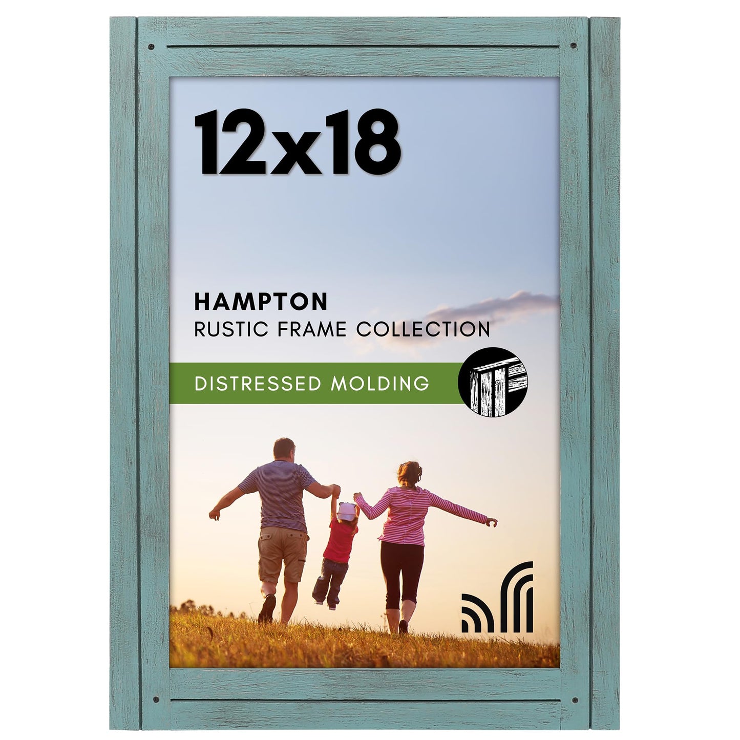 Rustic Picture Frame with Distressed Molding | Hampton Collection