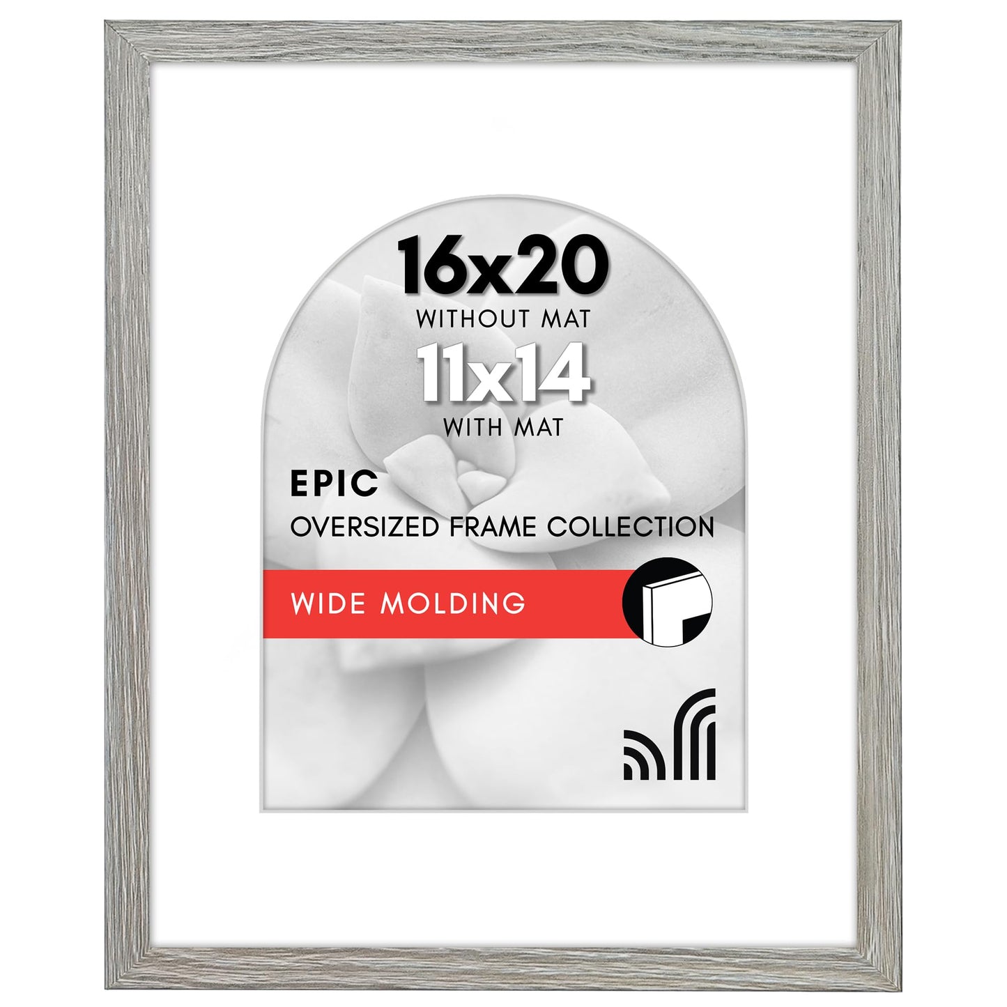 Picture Frame with Arch Mat | Gallery Wall Decor | Protective Glass Cover