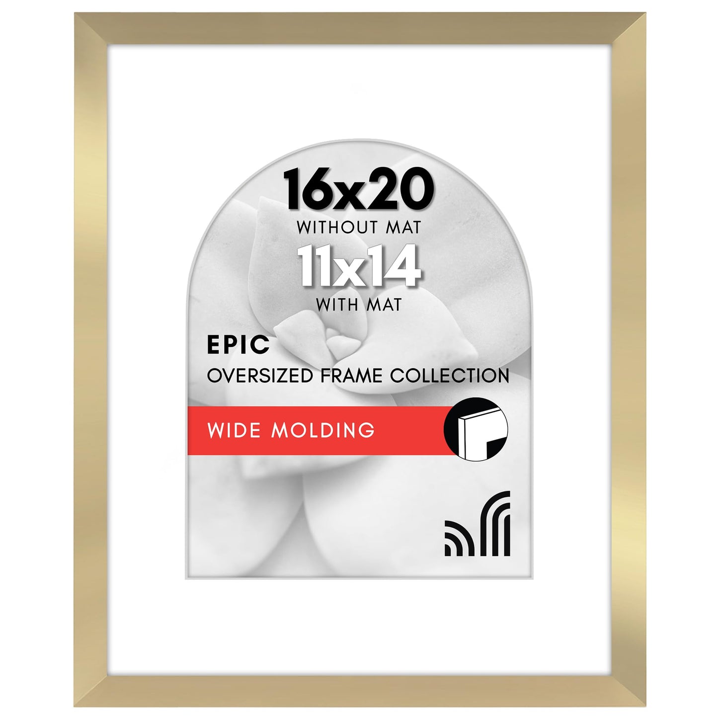 Picture Frame with Arch Mat | Gallery Wall Decor | Protective Glass Cover