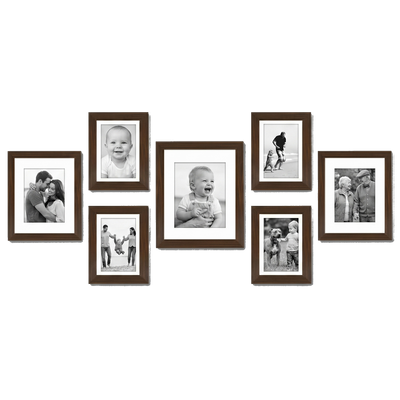 Signature Matted Picture Frame — Multi / Walnut / 7-Pack
