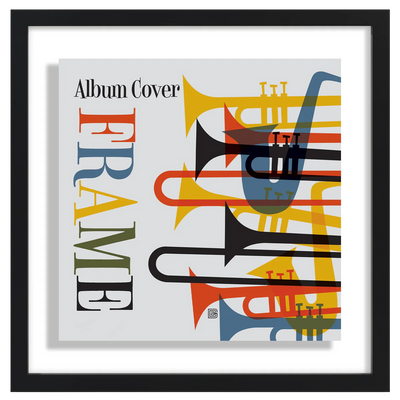 Signature CD & Record Album Matted Picture Frame — 16.5x16.5 / Black
