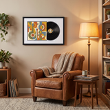 Record album display frame lifestyle music corner