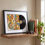 Record album display frame lifestyle floating shelf