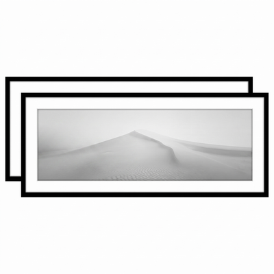 Galleria Matted Picture Frame — 16x40 with 12x36 mat / Black / 2 Pack