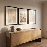 The set hung above an oak sideboard in a dining room 