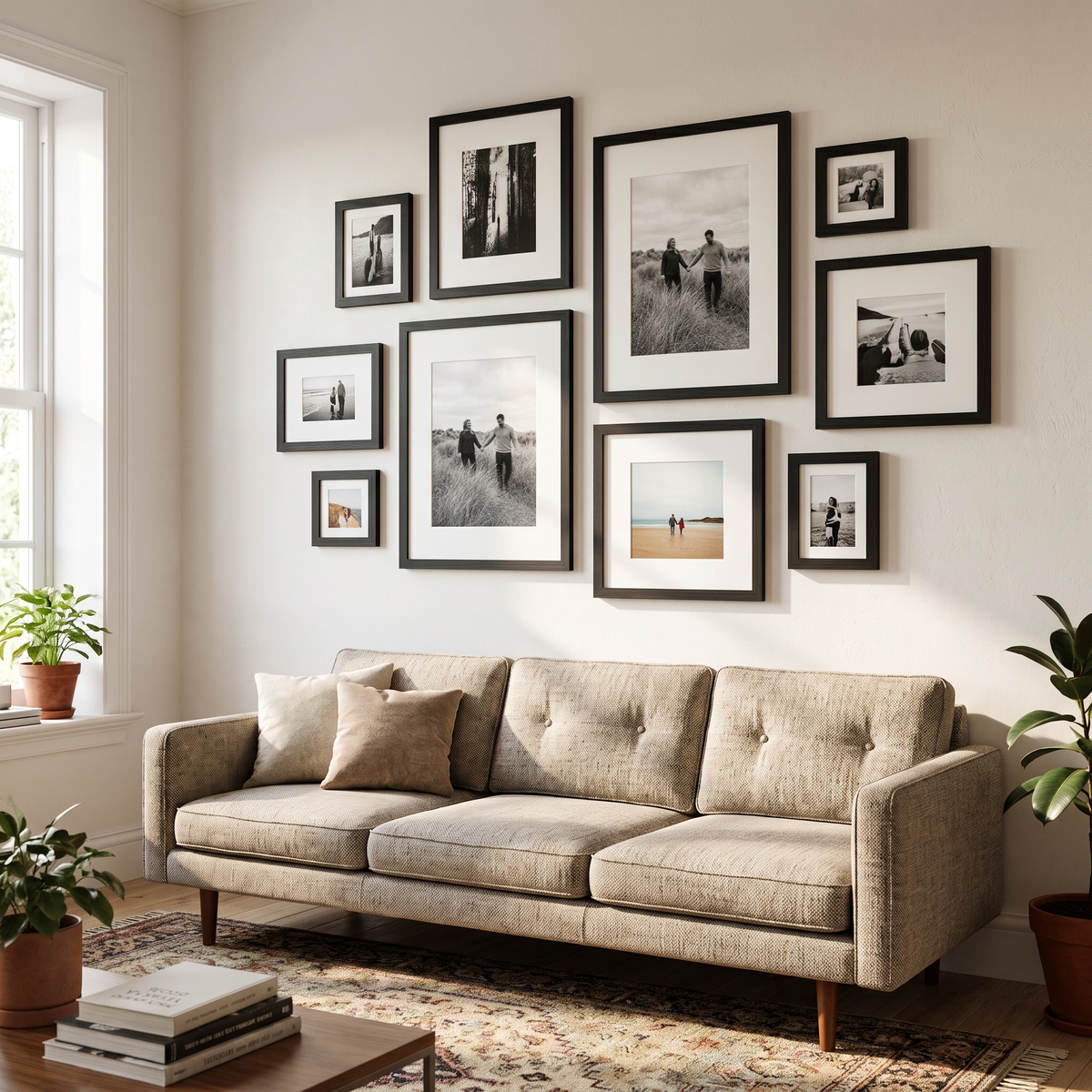 Hudson Salon Gallery Wall — Black · 9 Frames