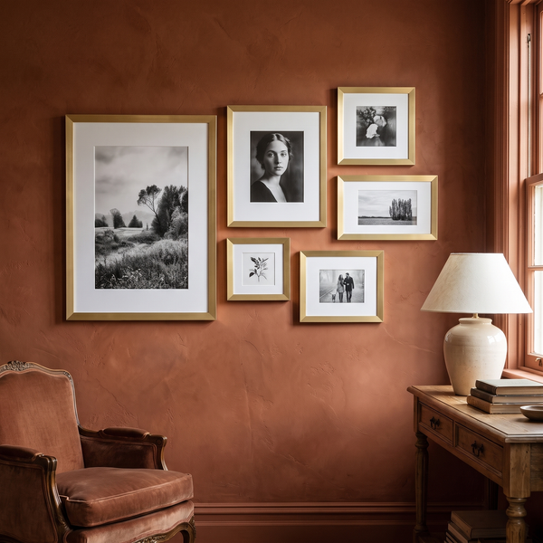 Hudson Gold Luxe Gallery Wall — Gold · 6 Frames
